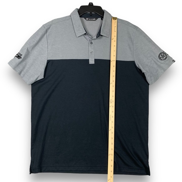 Travis Mathew Polo Shirt Mens XL Black Gray Short Sleeve Pima‎ Cotton Poly Blend - Picture 9 of 13